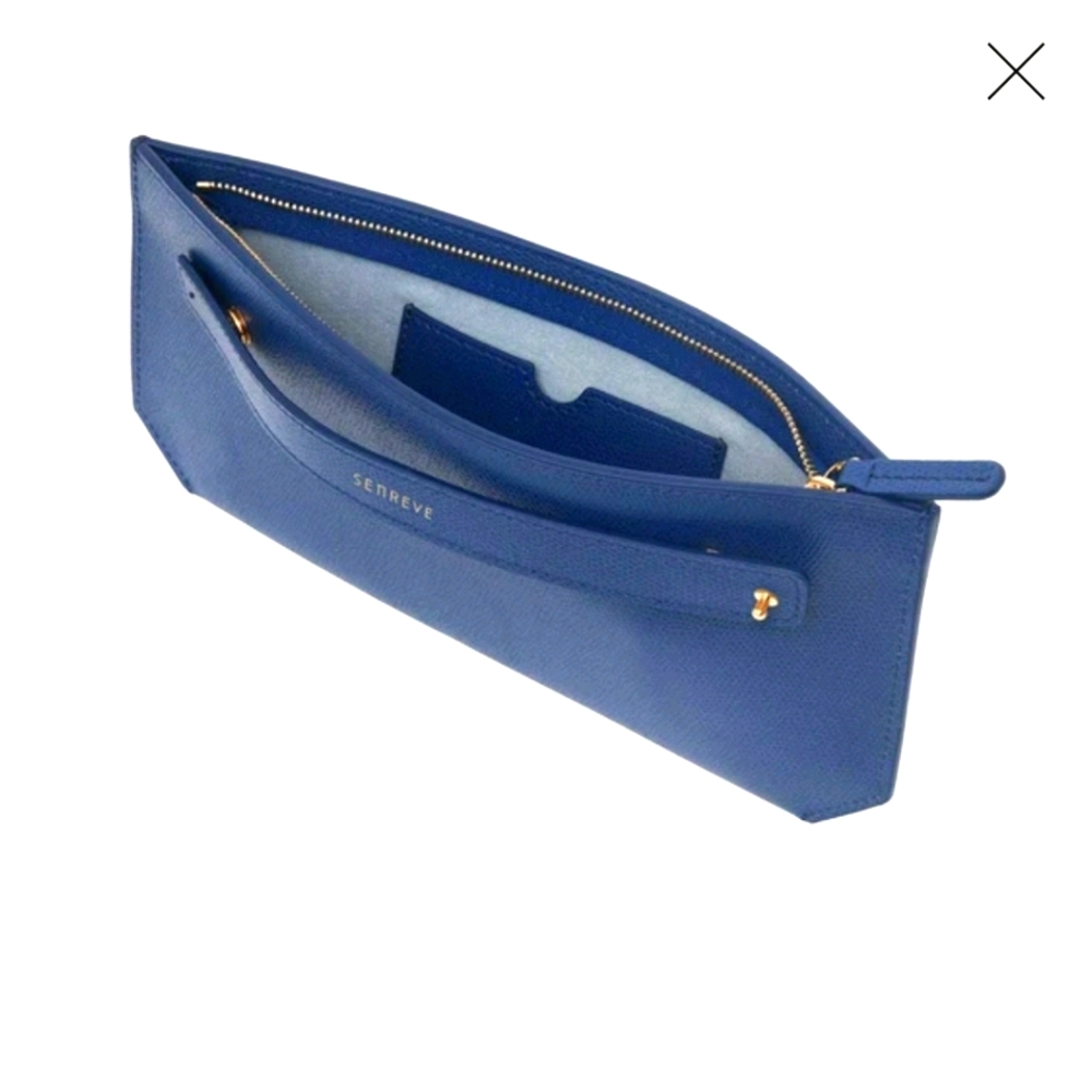 NWT Senreve bracelet pouch Pebbled Marine